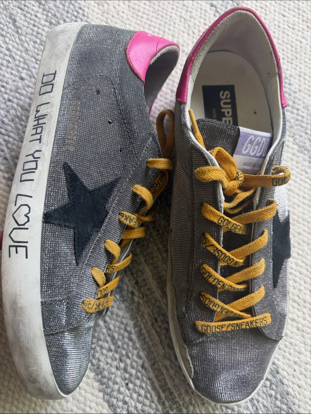 Golden Goose Glitter Super Star Sneakers NEW